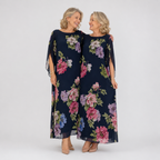 Elena™ | Vestido Maxi Flor Nocturna