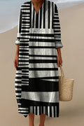 Elara™ | Vestido Maxi Monocromo