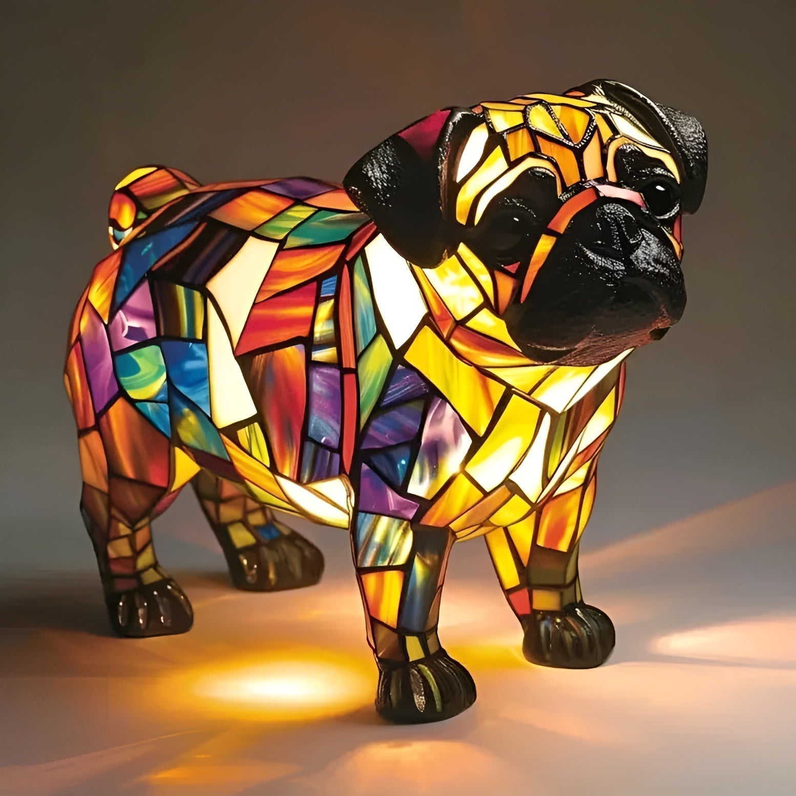 Praliné – Lámpara destello de felicidad del pug