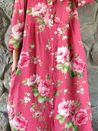 Mathilde™ | Vestido maxi floral artístico