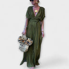 Vestido kimono maxi de estilo griego