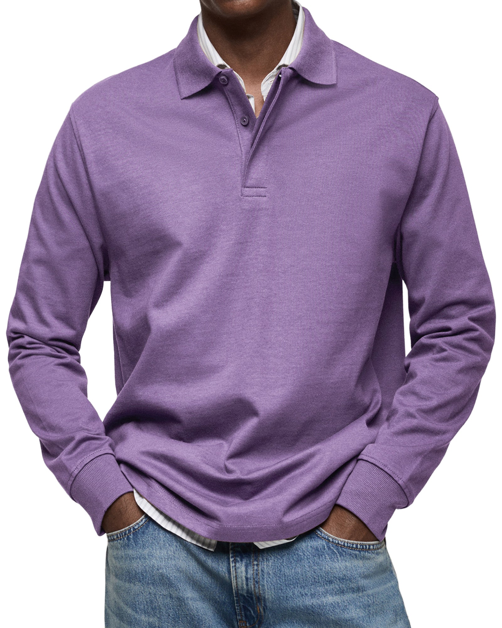 HUGO® | Polo de lujo de manga larga
