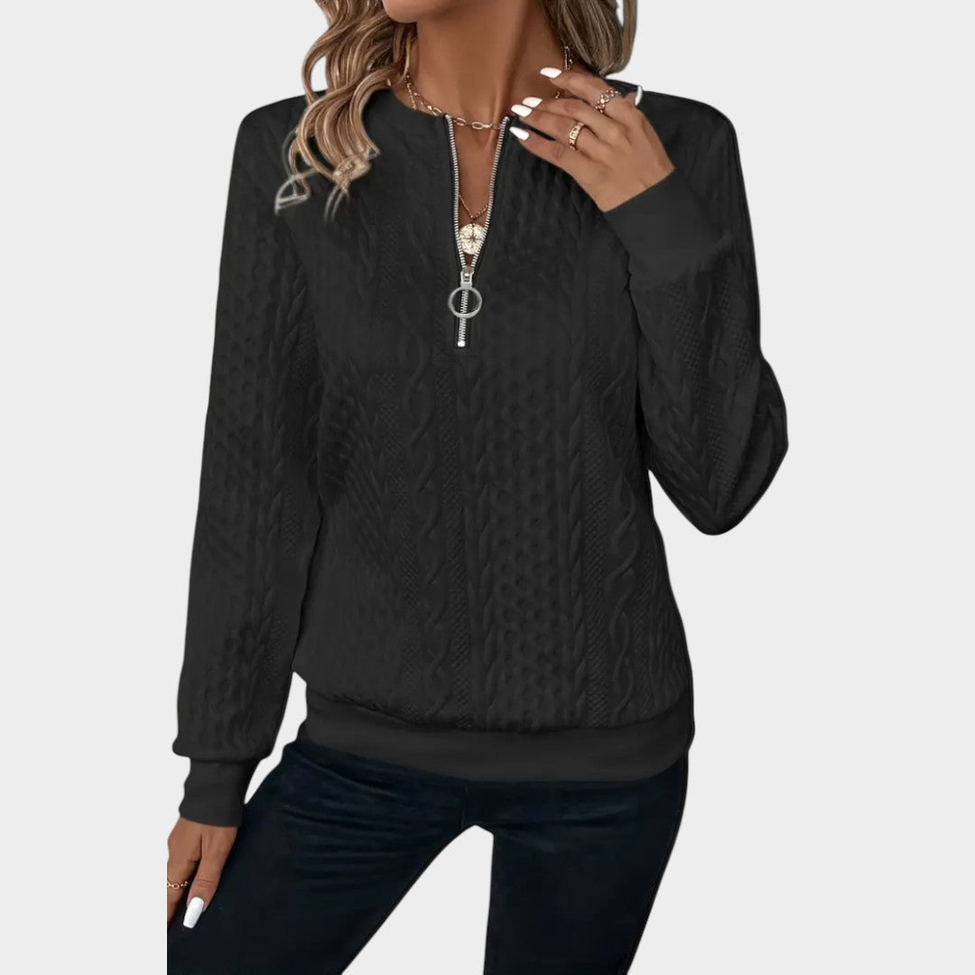 Zoey™ | Jersey de Punto con Cremallera Suave