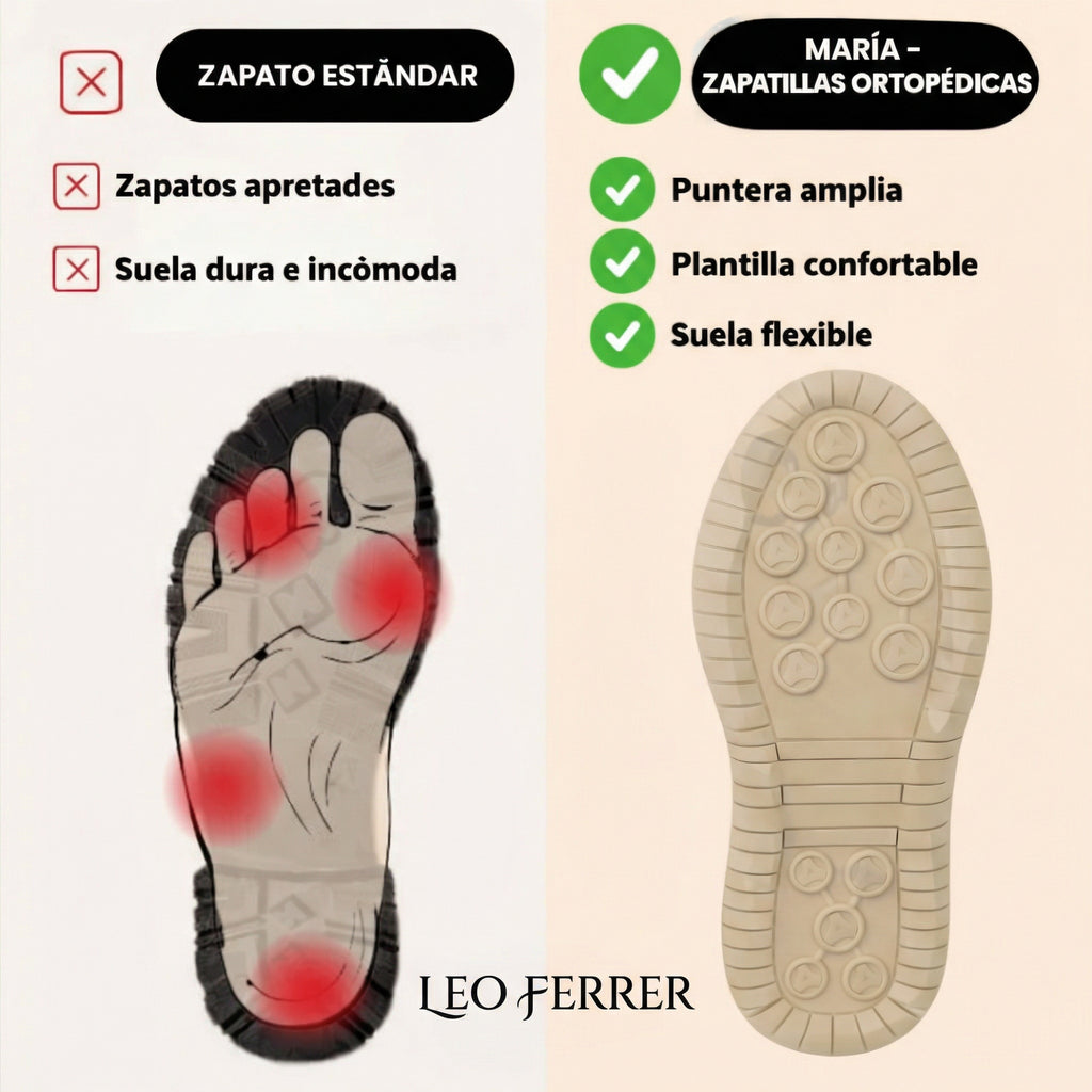 María™ – Zapatillas ortopédicas cómodas e indoloras