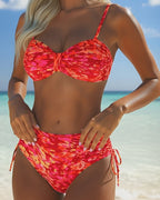 Elina™ | Bikini de estampado abstracto con tirantes finos