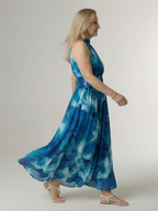 Silvia | Vestido Midi Halter Fruncido