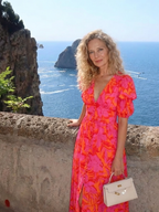 Willow™ | Vestido midi floral con escote en V y mangas abullonadas