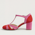 Lara | Sandalias de Tacón Cuadrado con Tobillera