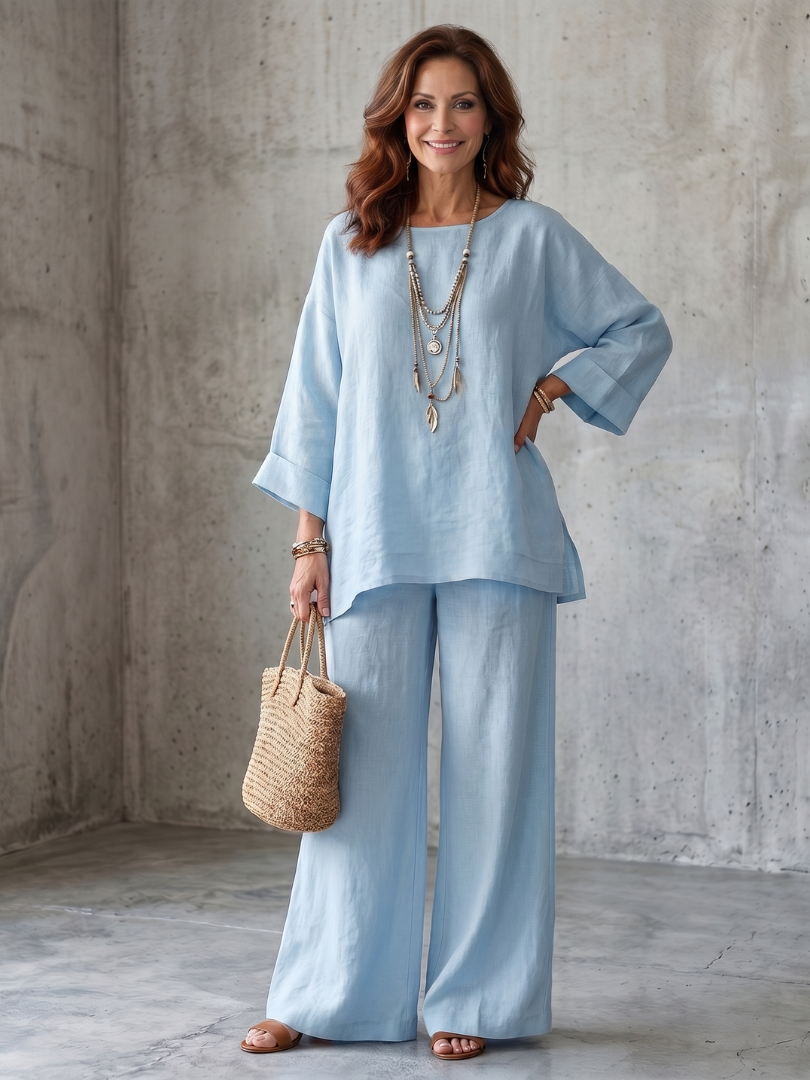 Prudencia | Conjunto de Túnica Oversize y Pantalón Ancho