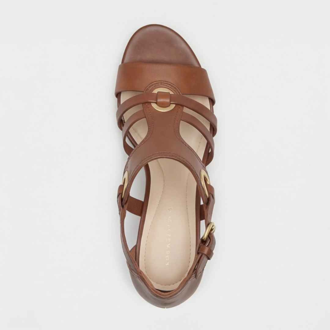 Carla | Sandalias de Tacón Cuadrado con Tobillera
