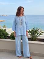 Prudencia | Conjunto de Túnica Oversize y Pantalón Ancho