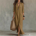 GEMA | Vestido largo cómodo que realza la silueta, ideal para el día a día