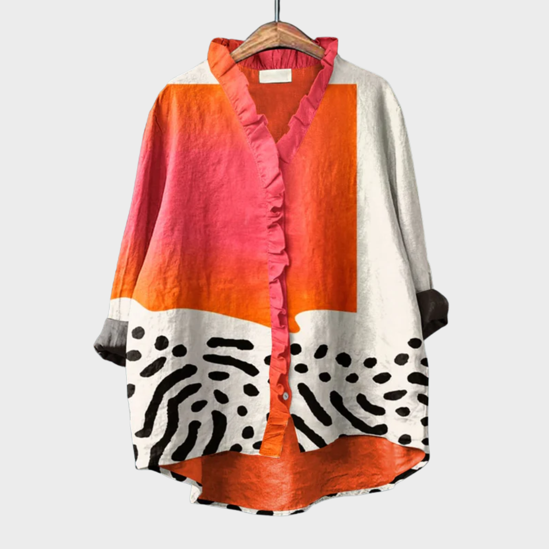 Rowena™ | Blusa de verano con estampado artístico