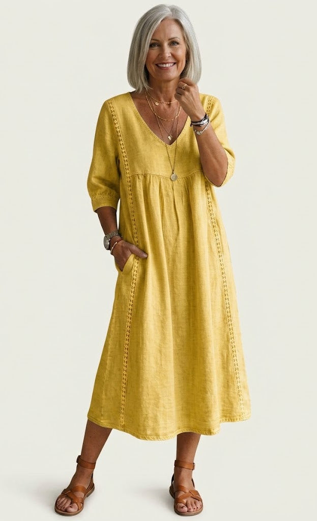 Julieta | Vestido Maxi Elegante en Silueta A