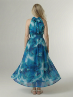 Silvia | Vestido Midi Halter Fruncido