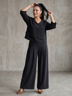 Río | Conjunto de Top en Capas y Pantalón Ancho