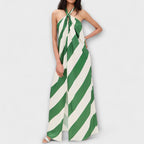 Marlowe - Vestido maxi con rayas y espalda al descubierto