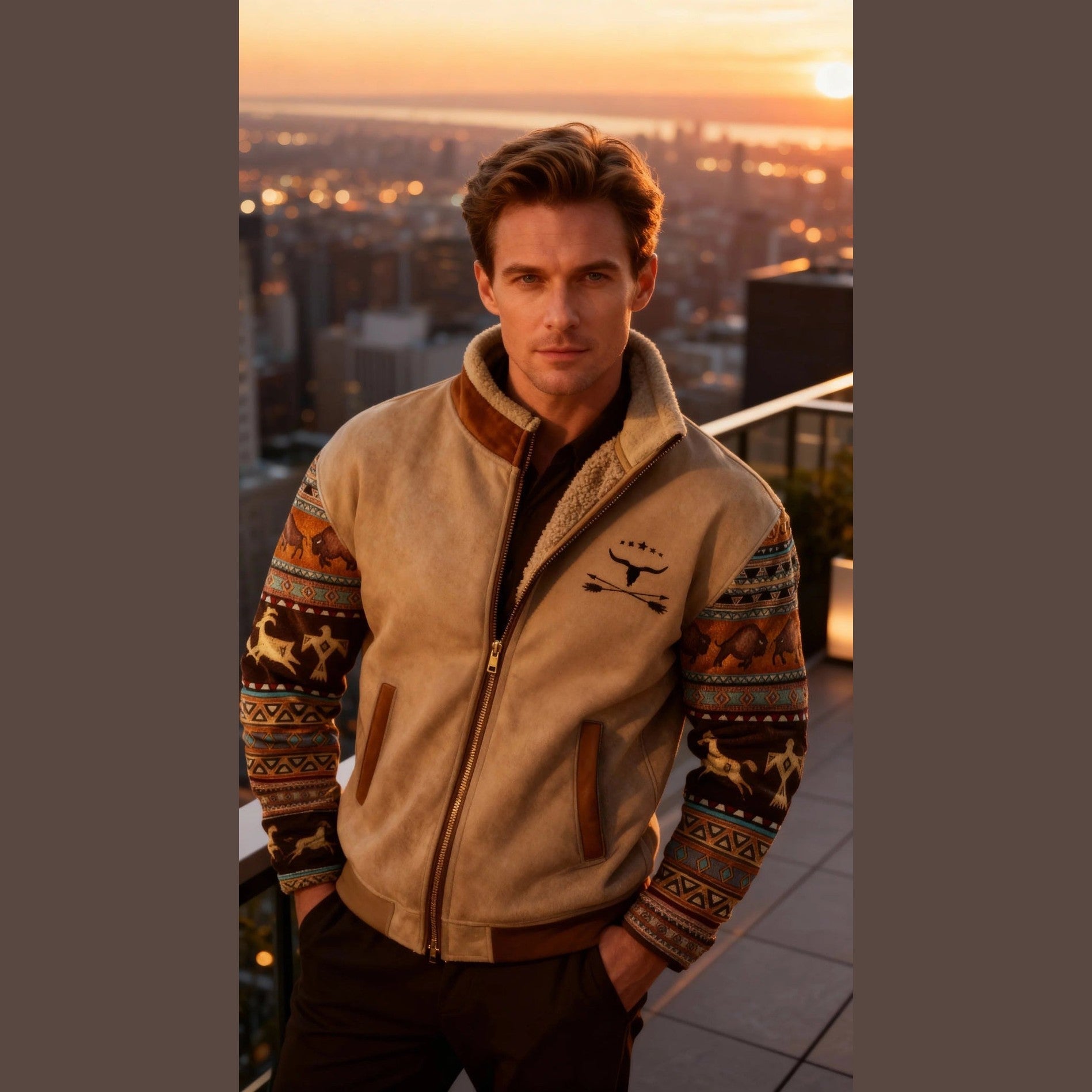 Adrien™ | chaqueta de felpa elegante para hombres con forro térmico