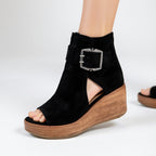 Orélisse™ | Botines con cuña y punta abierta en estilo moderno