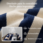 Mónica™ | Conjunto de dos piezas para mujer: camisa a rayas y pantalones de pierna ancha