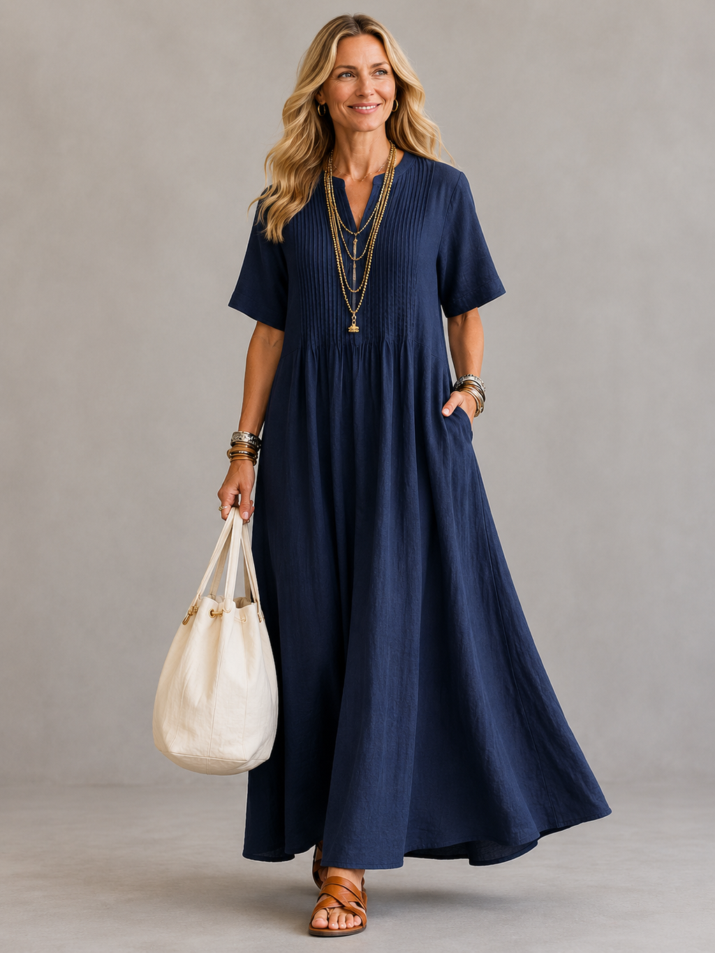 Natalia™ | Vestido Plisado
