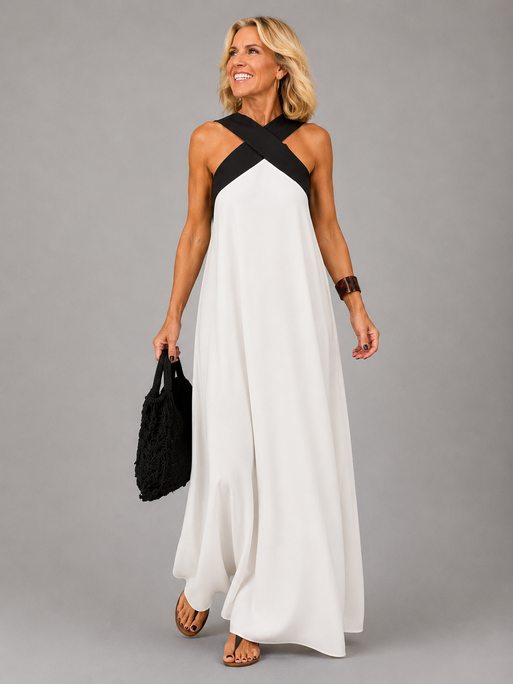 Valeria™ | Vestido Maxi de Elegancia Cruzada