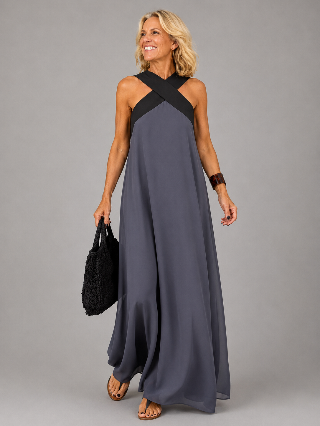 Valeria™ | Vestido Maxi de Elegancia Cruzada