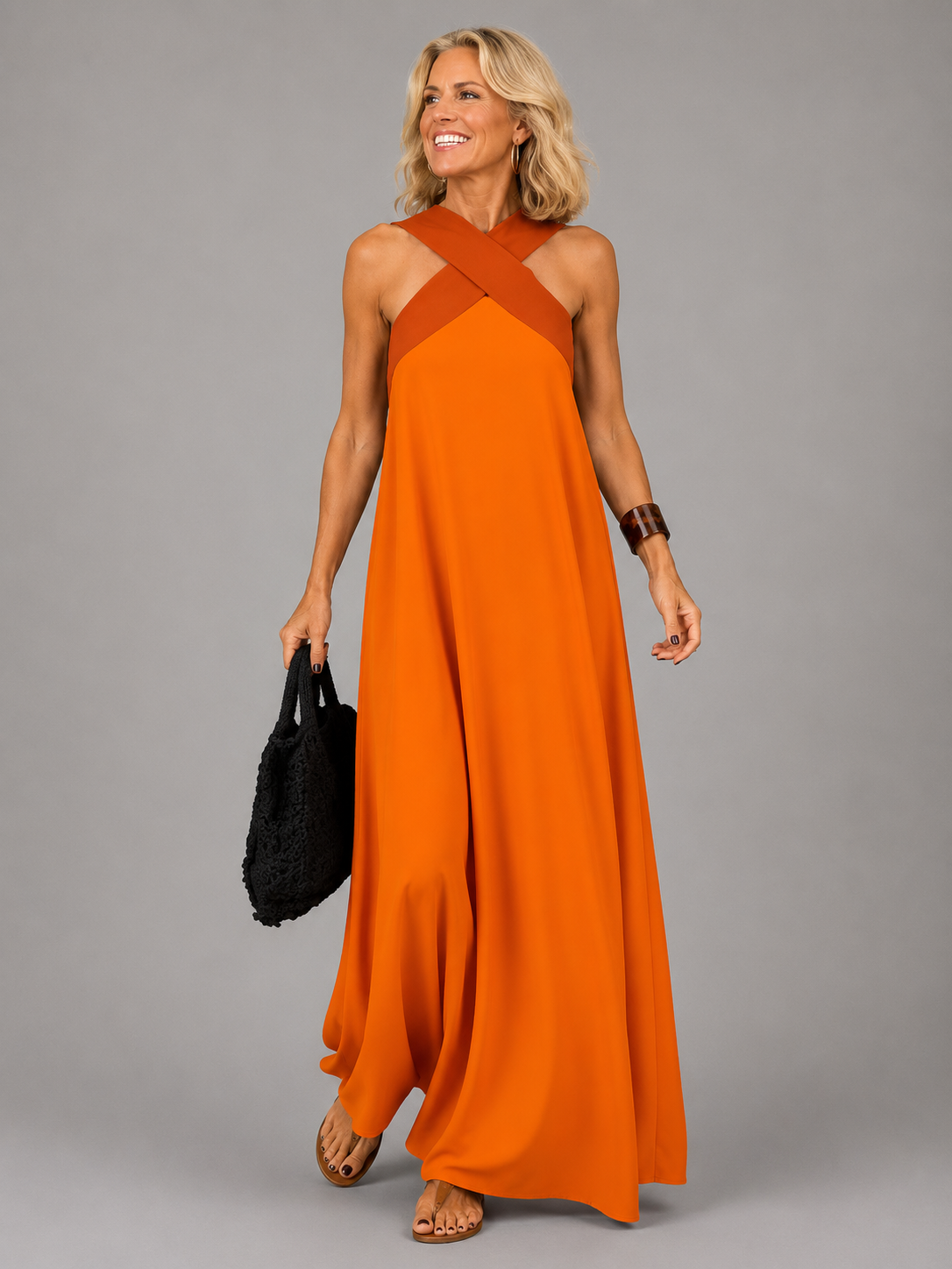 Valeria™ | Vestido Maxi de Elegancia Cruzada