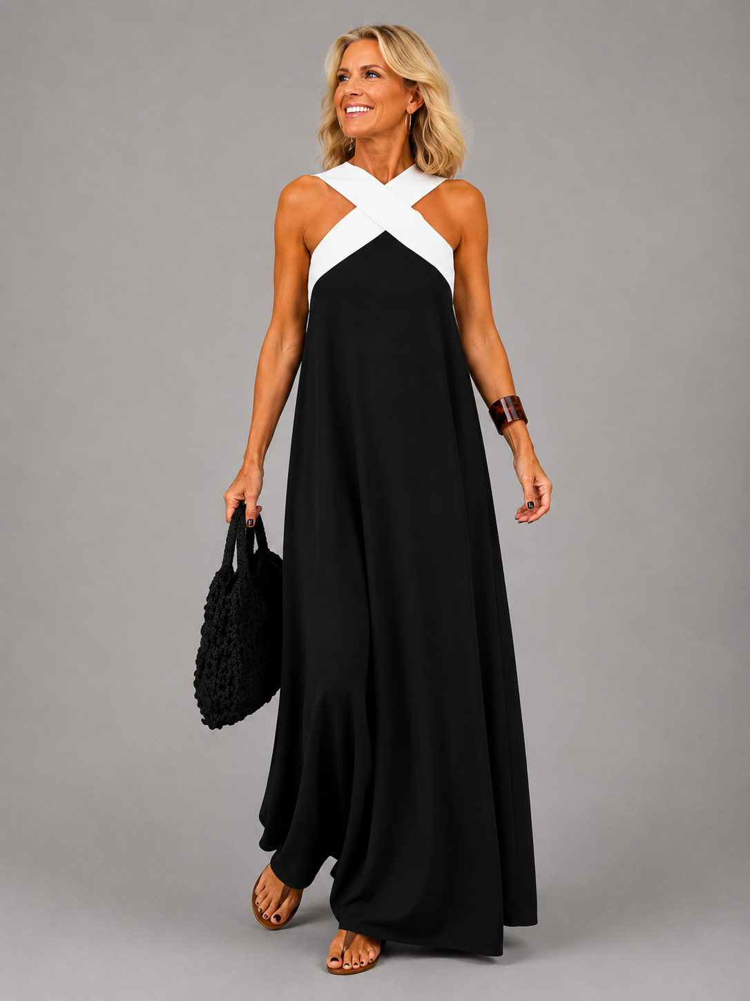 Valeria™ | Vestido Maxi de Elegancia Cruzada