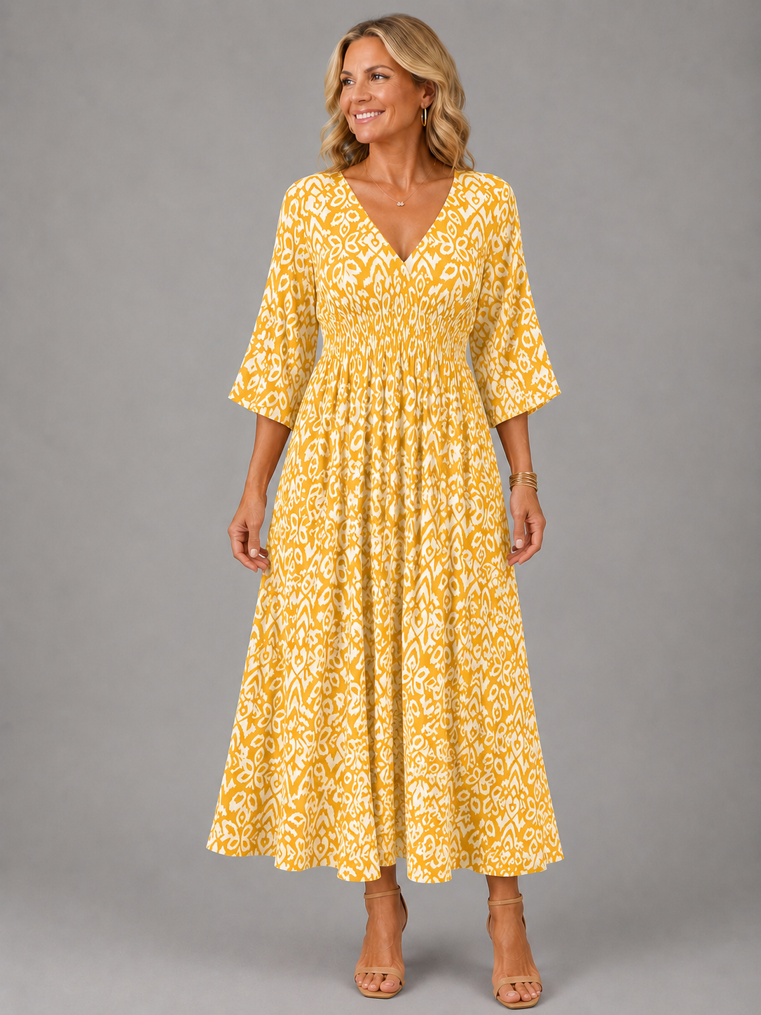 Alicia™ | Vestido Midi de Flujo Bohemio