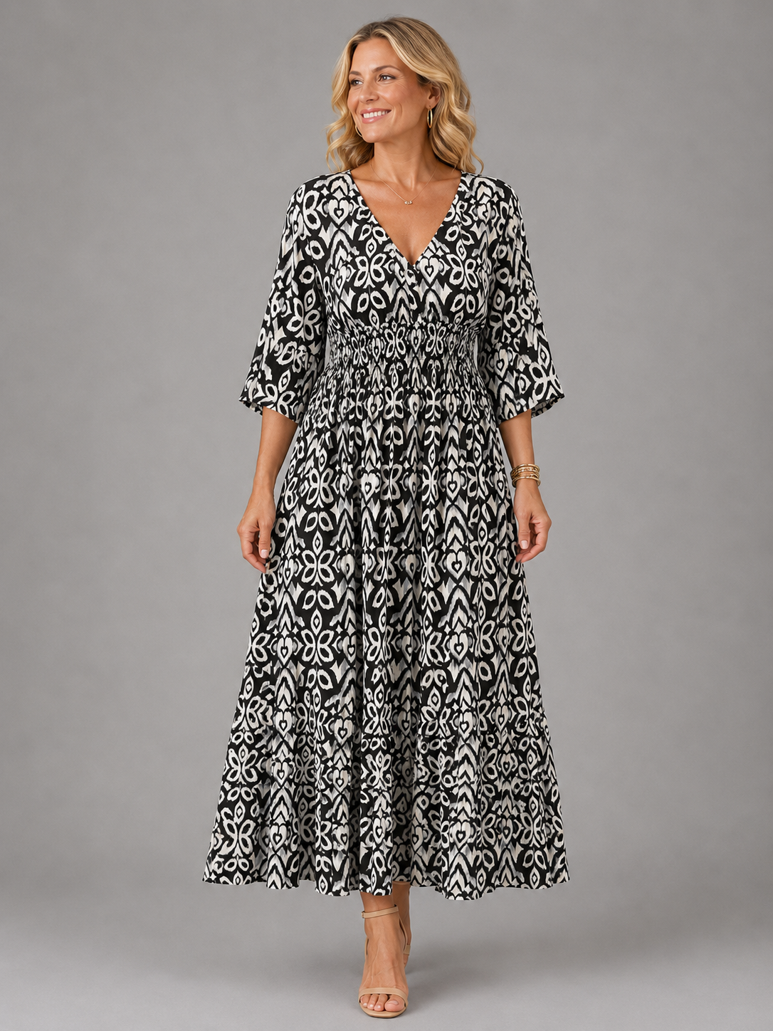 Alicia™ | Vestido Midi de Flujo Bohemio