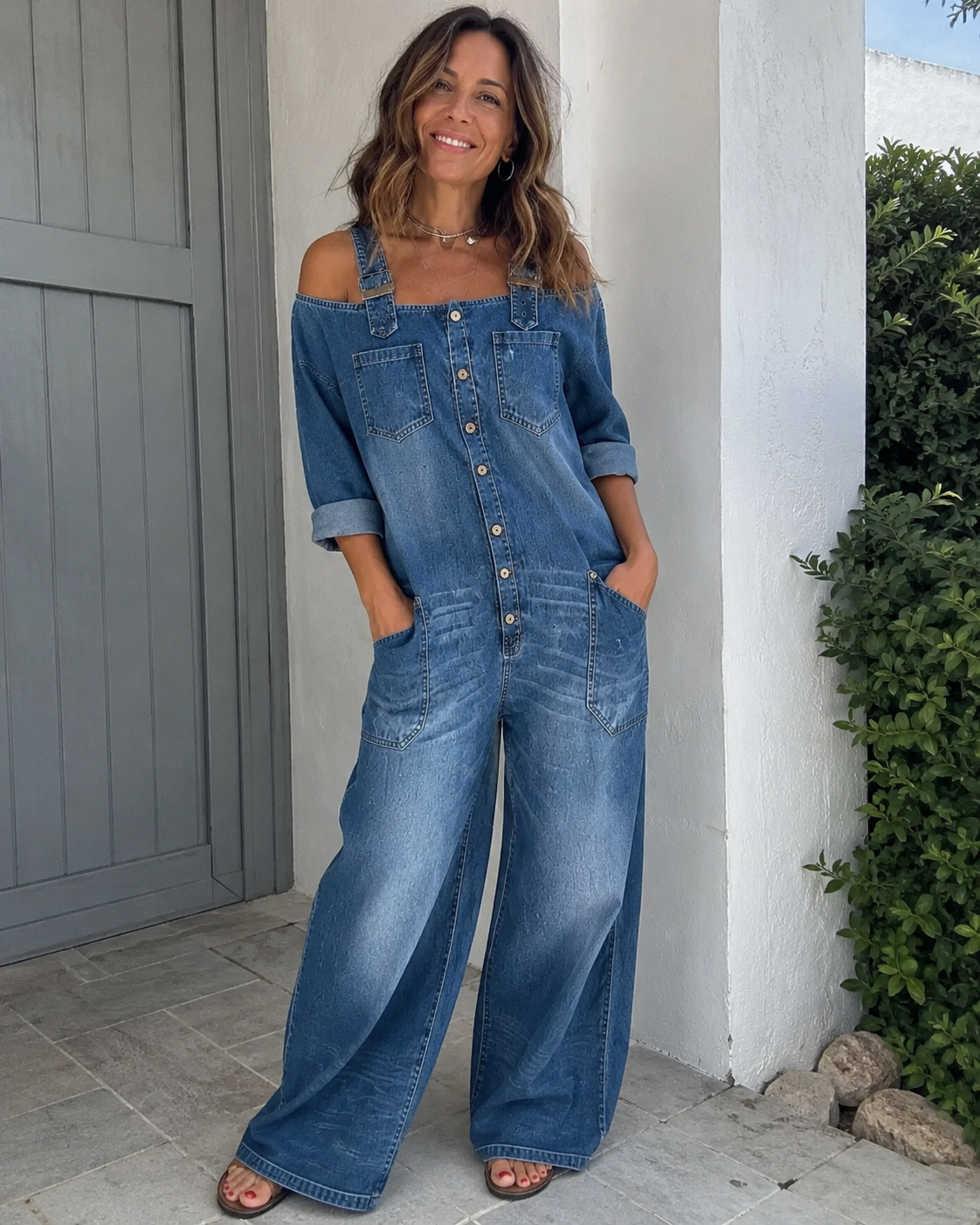 Bo™ | Overol de denim con tirantes