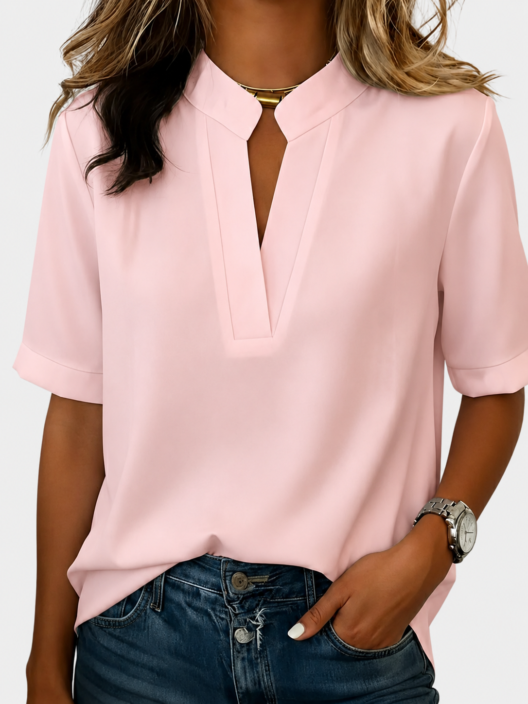Margarida™ | Blusa chic con cuello en V