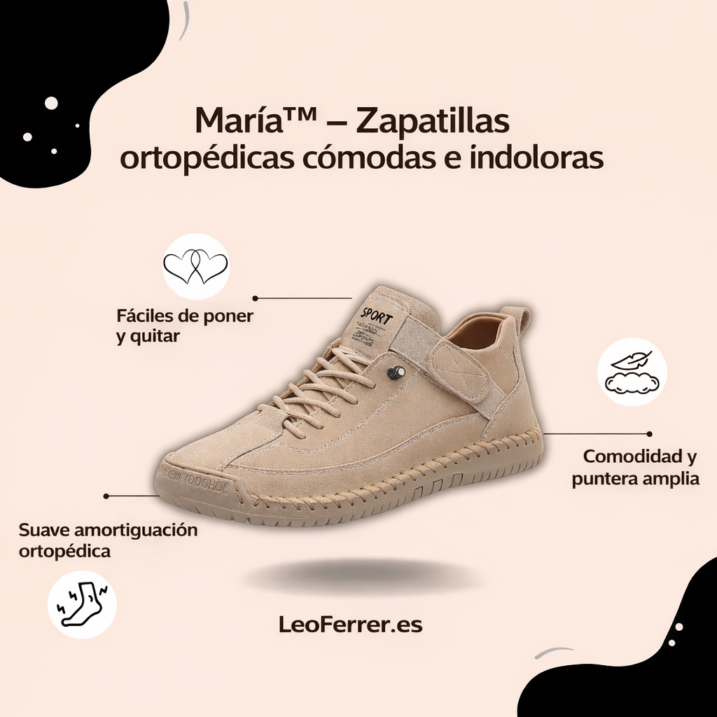 María™ – Zapatillas ortopédicas cómodas e indoloras