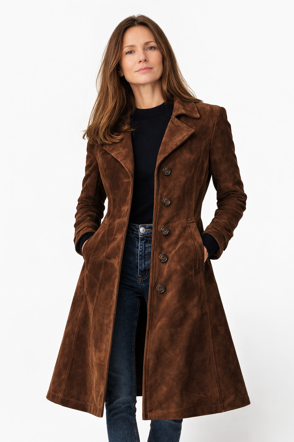 Marina™ Elegante abrigo largo para una calidez y un estilo atemporales
