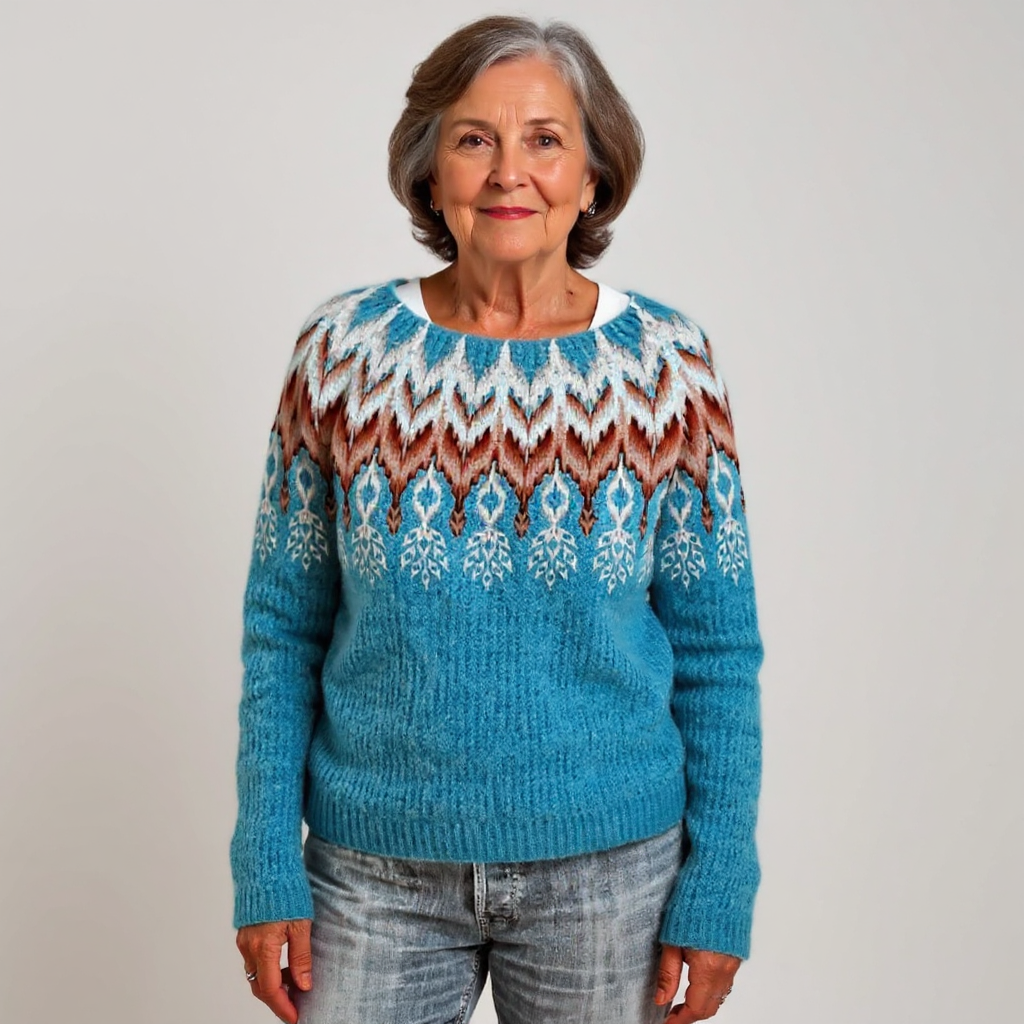 Elaine | Suéter de punto vintage con estilo isleño
