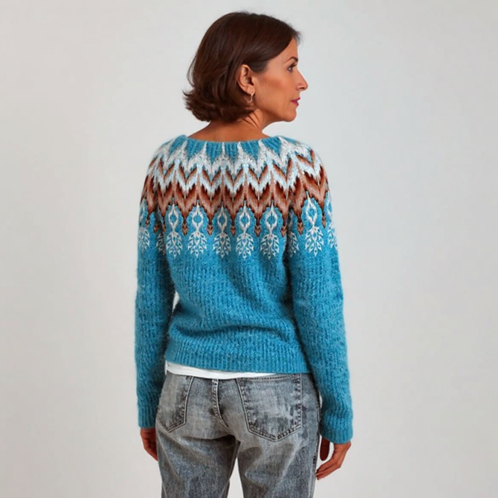 Elaine | Suéter de punto vintage con estilo isleño