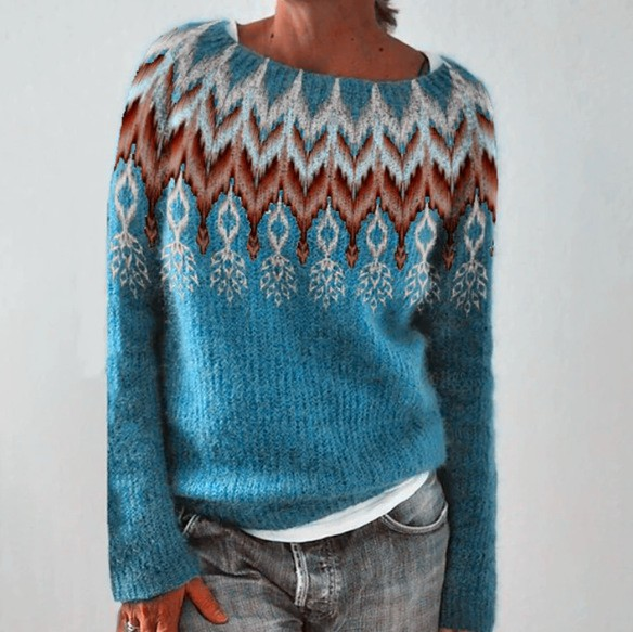 Elaine | Suéter de punto vintage con estilo isleño