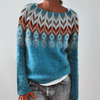 Elaine | Suéter de punto vintage con estilo isleño