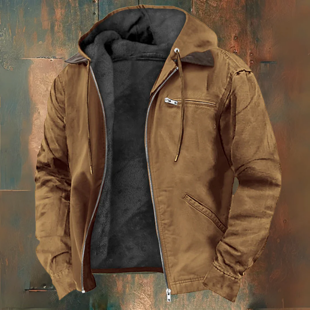 Gaspard™ | Chaqueta con capucha y cremallera elegante