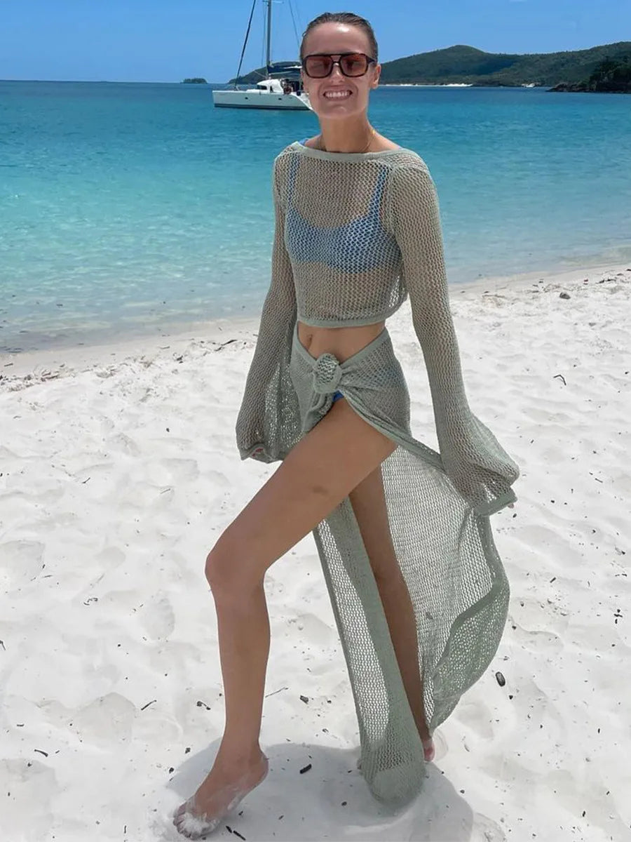 Silvia™ | Vestido de Playa de Ganchillo