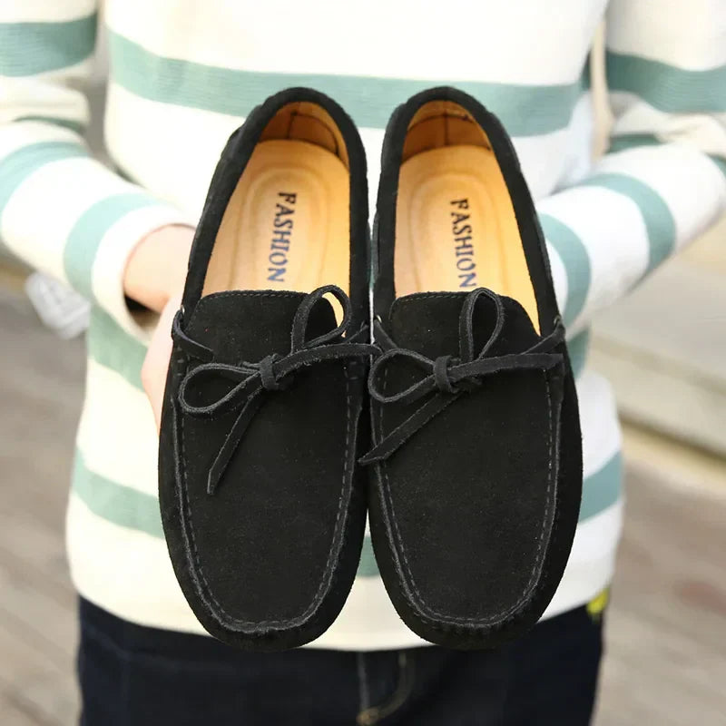 Mocasines casuales de ante para el verano