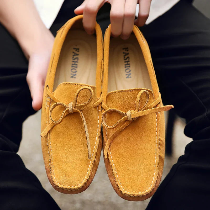 Mocasines casuales de ante para el verano