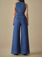Celia™ | Mono Denim con escote en U