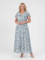 Ismeria | Vestido Maxi de Chiffón Floral