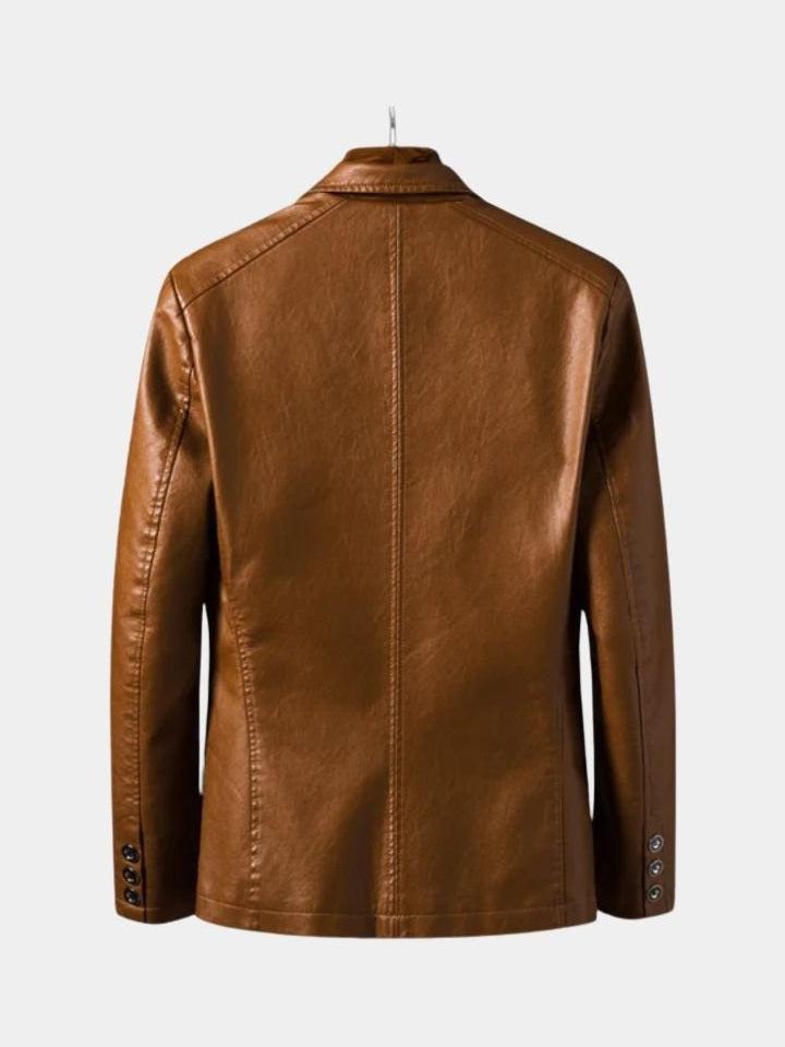 Jonas™ | Chaqueta de cuero color caramelo
