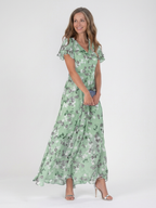 Ismeria | Vestido Maxi de Chiffón Floral