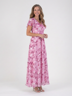 Ismeria | Vestido Maxi de Chiffón Floral