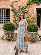 Ismeria | Vestido Maxi de Chiffón Floral