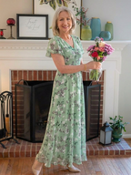 Ismeria | Vestido Maxi de Chiffón Floral